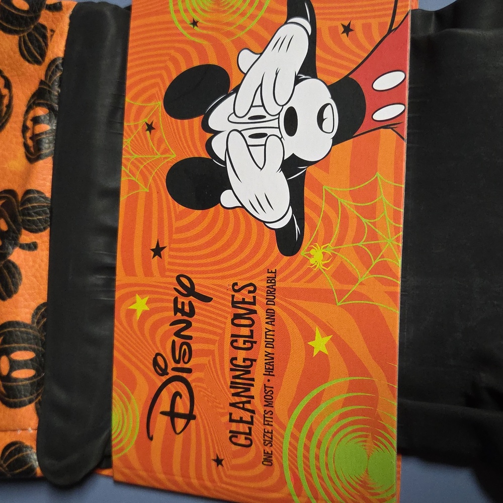 Disney Black and Orange Mickey Mouse Cleaning  Gloves - Picture 2 of 4